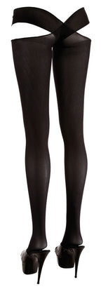 Cottelli Collection - Strumpfhose mit offenem Schritt in Schwarz