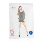 Schwarzes Minikleid mit Netzärmeln