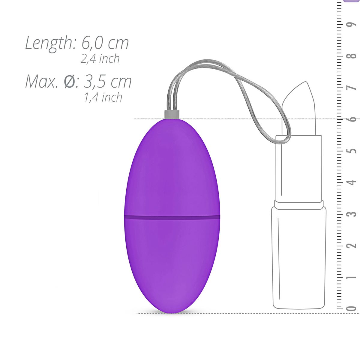 EasyToys - Vibrations-Ei - Mit Fernbedienung 20m Reichweite - Lila
