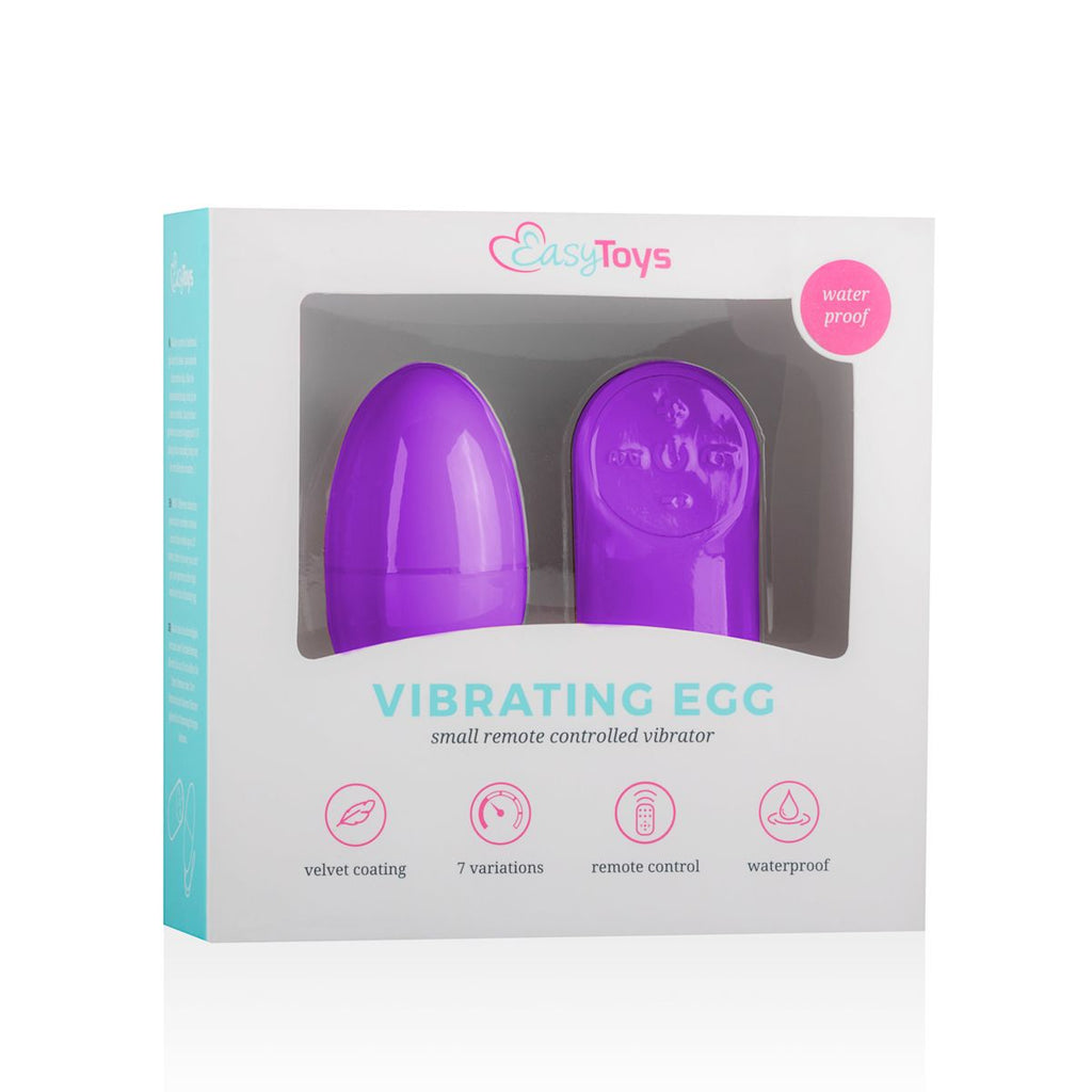 EasyToys - Vibrations-Ei - Mit Fernbedienung 20m Reichweite - Lila