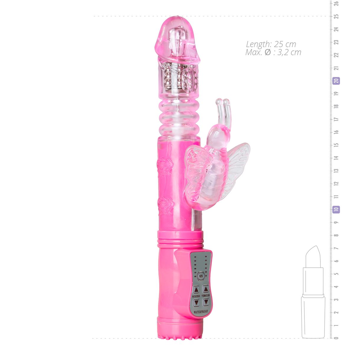EasyToys - Stoßvibrator Butterfly - Pink