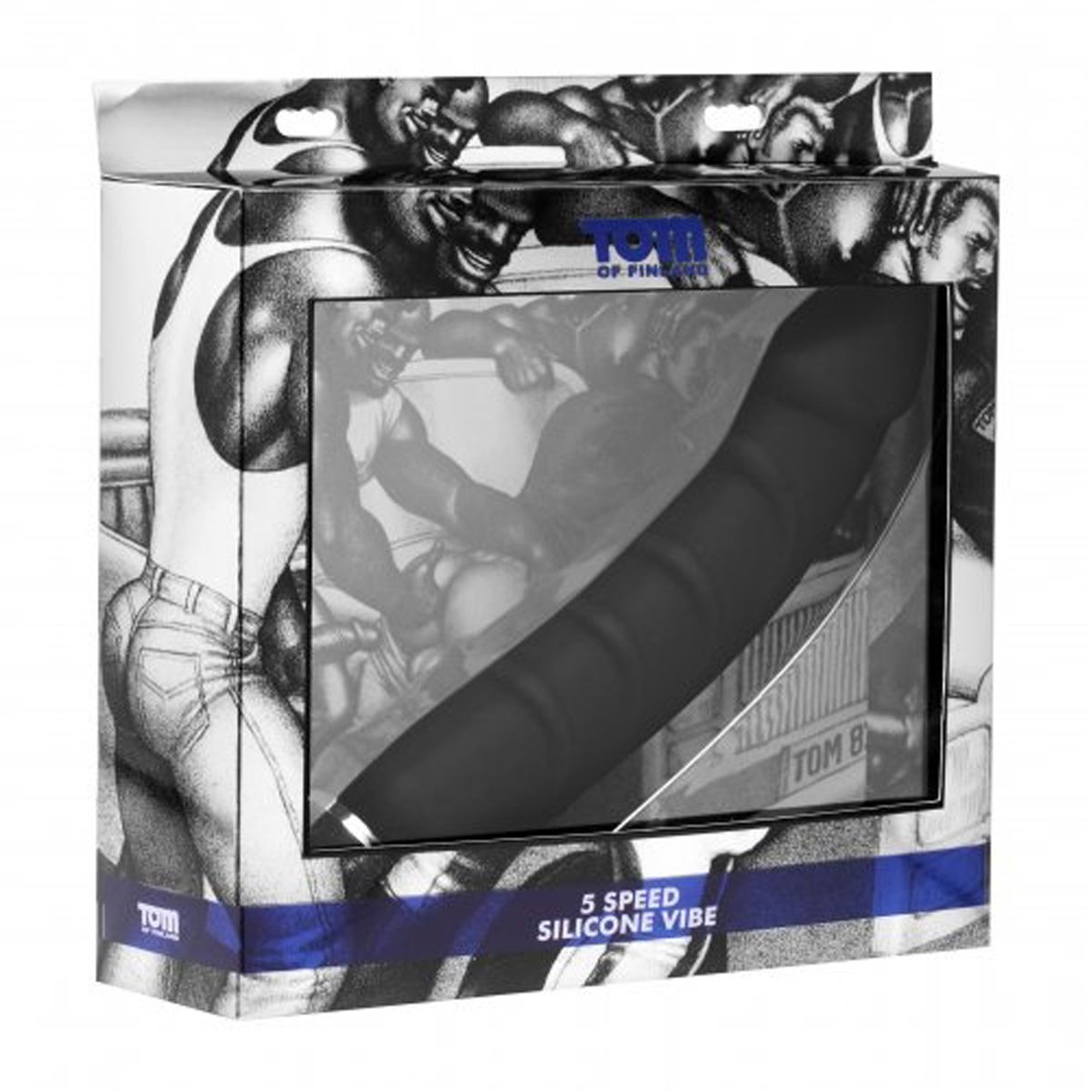 Tom of Finland - Prostatavibrator mit 5 Vibrationsstufen - Silikon mit Rippen