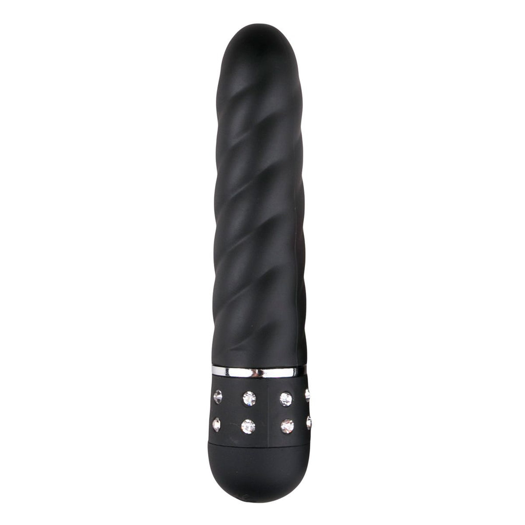Easytoys - Mini Vibrator mit gedrehten Rillen - Schwarz