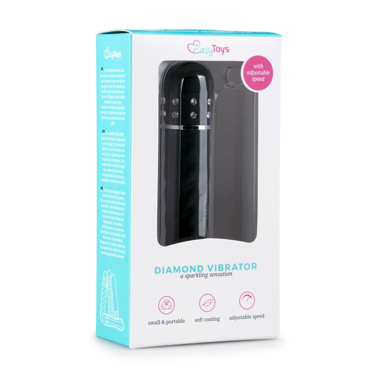 Easytoys - Mini Vibrator mit gedrehten Rillen - Schwarz