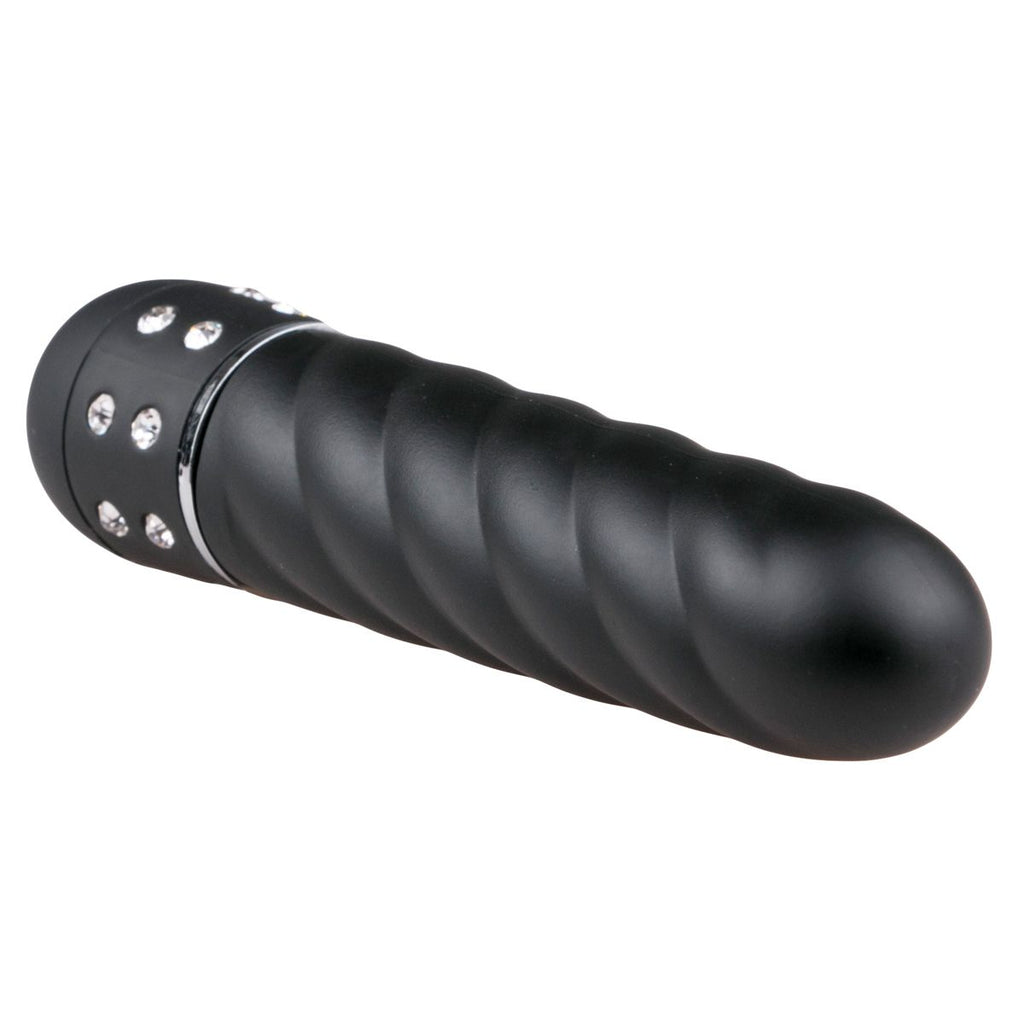 Easytoys - Mini Vibrator mit gedrehten Rillen - Schwarz