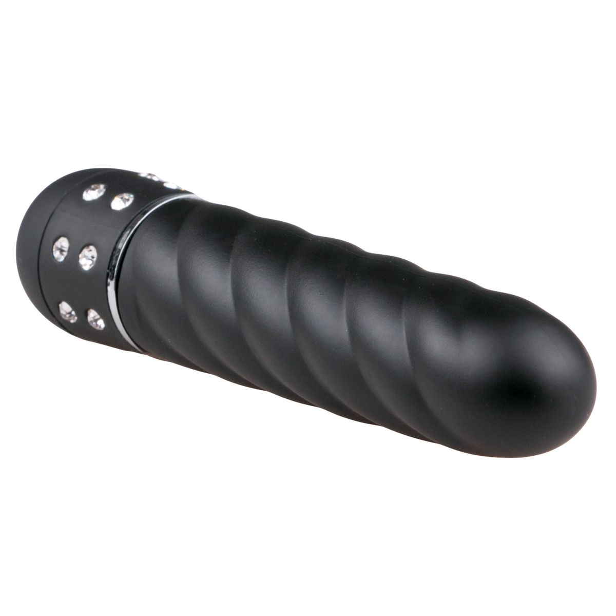 Easytoys - Mini Vibrator mit gedrehten Rillen - Schwarz