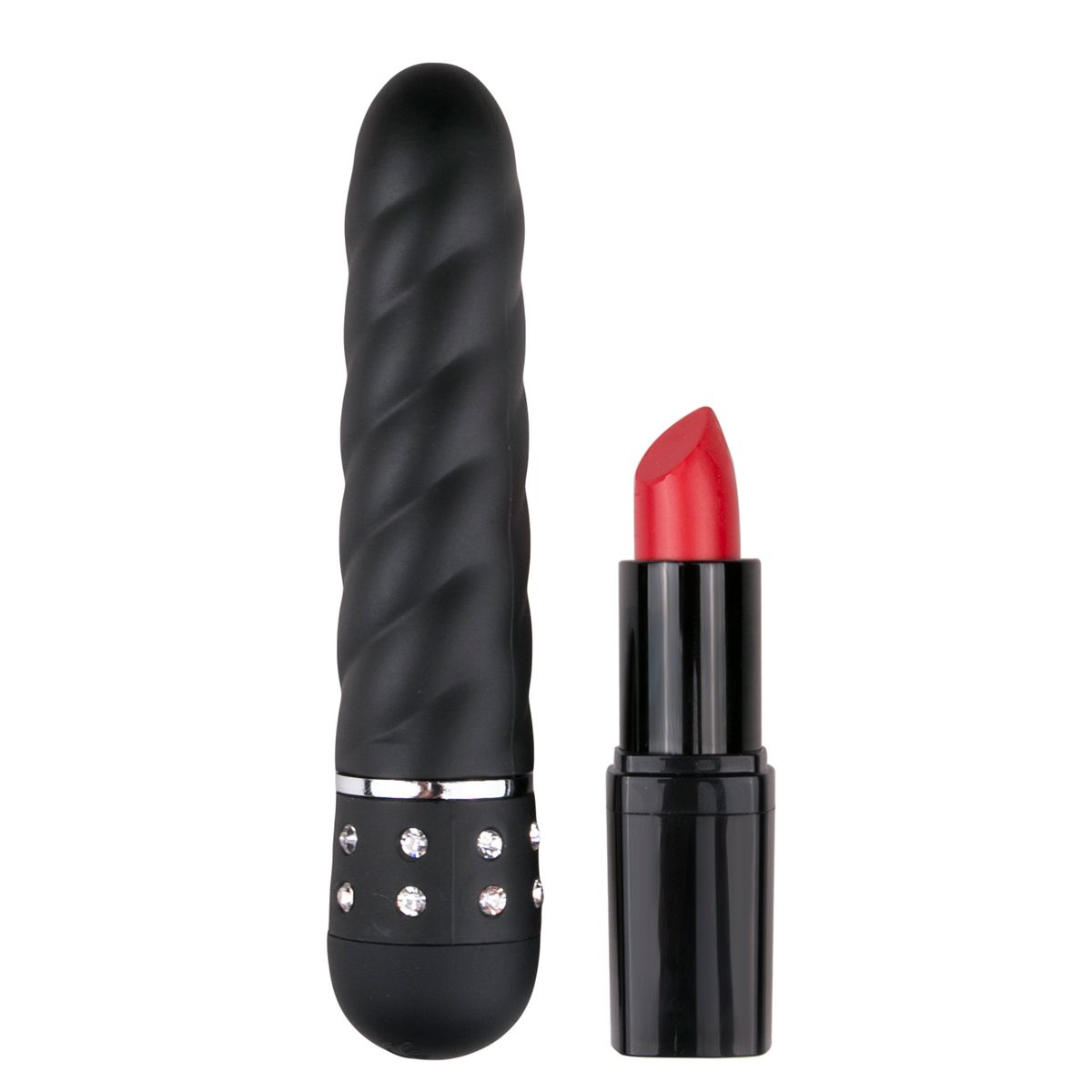 Easytoys - Mini Vibrator mit gedrehten Rillen - Schwarz