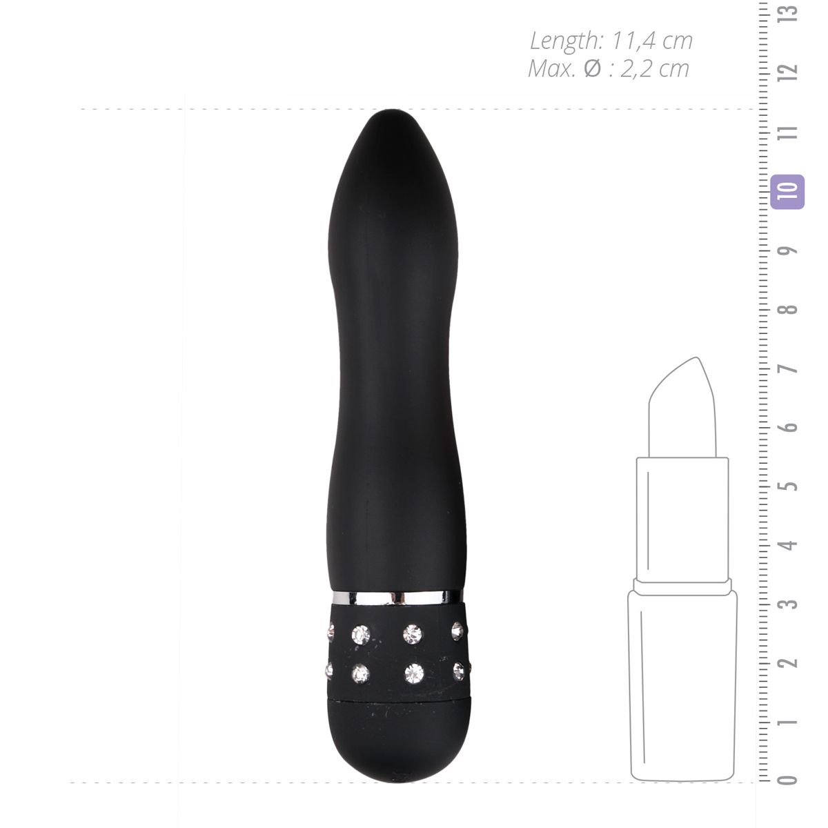 Easytoys - Mini Vibrator Glatt - Schwarz