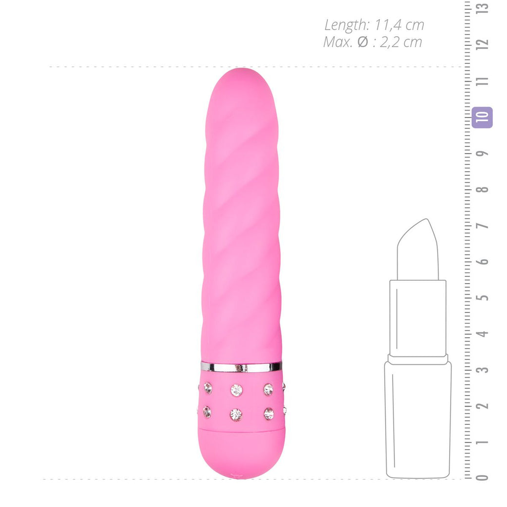 Easytoys - Mini Vibrator mit gedrehten Rillen - Schwarz