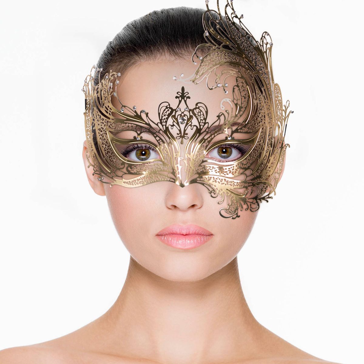 Easytoys Fetish - Durchbrochene venezianische Maske in Schwarz