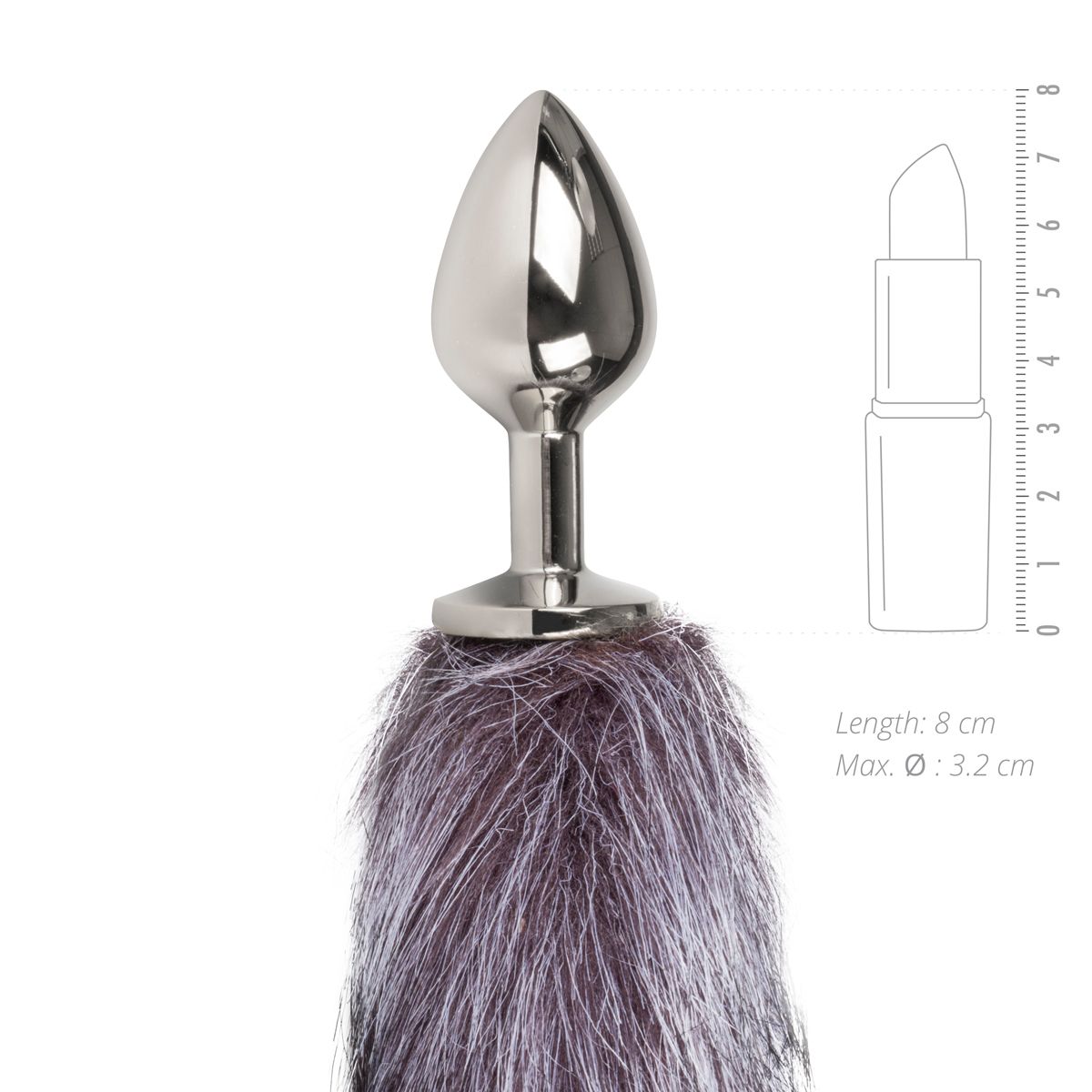 Easytoys Fetish - Fuchsschwanz Plug m - Silber