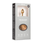 Easytoys Fetish - Analplug Silber – Beiger Fuchsschwanz