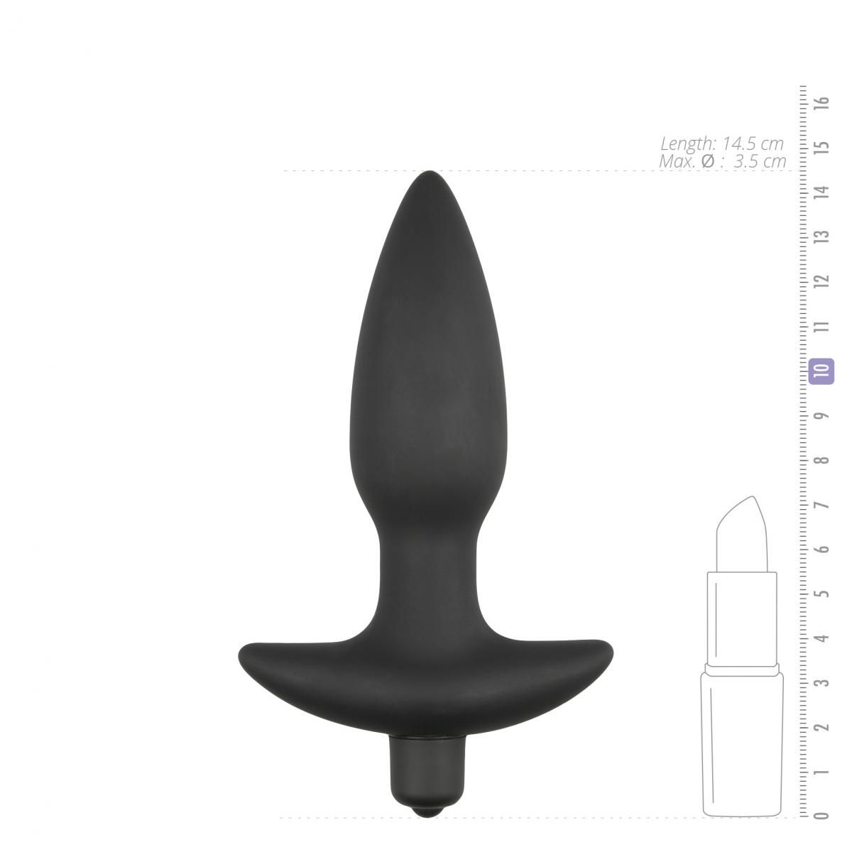 Schwarzer Perineum-Tickler aus Silikon