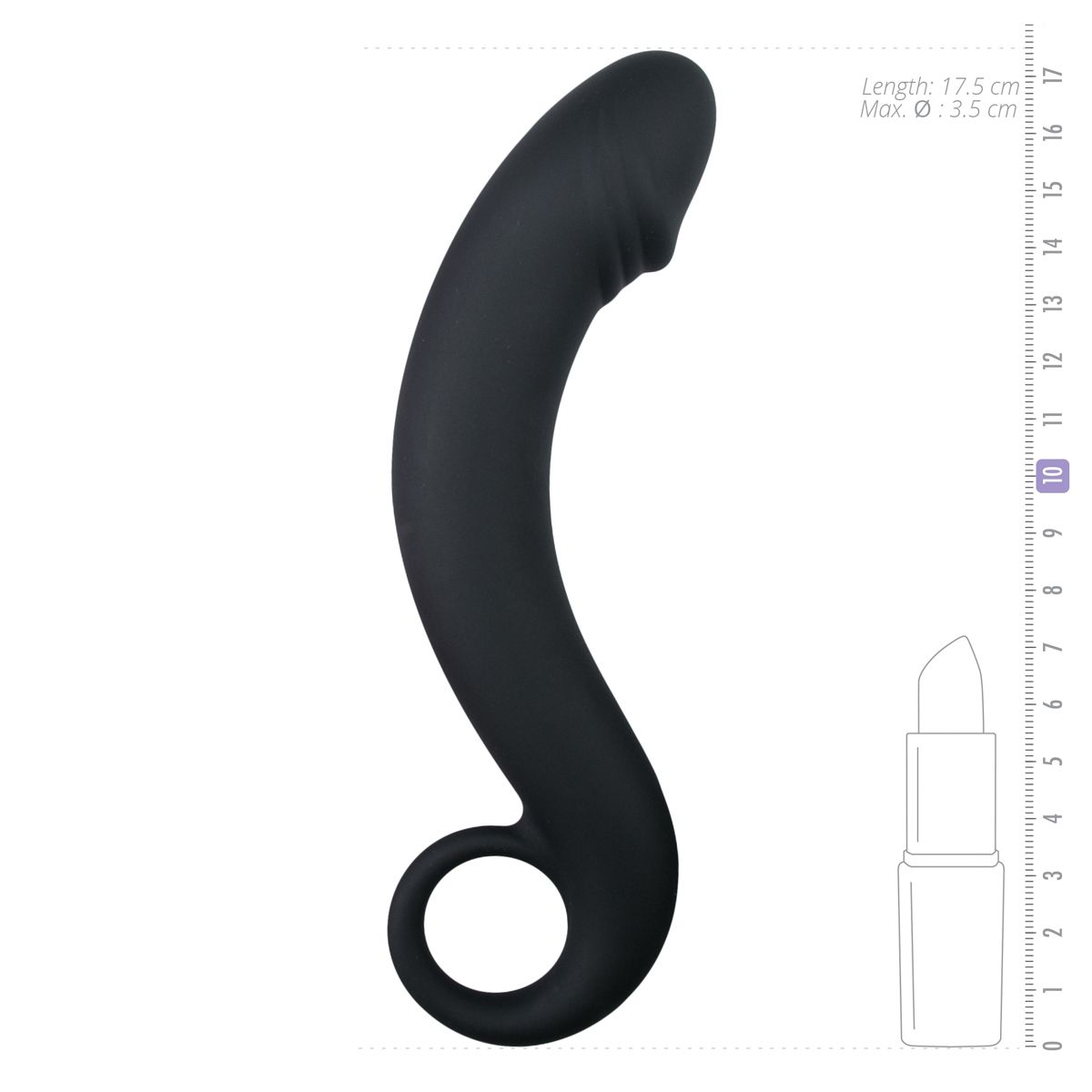 Schwarzer Prostata-Dildo aus Silikon