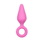 Schwarze Buttplugs mit Zugring - Klein