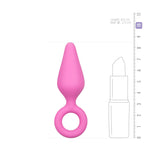 Schwarze Buttplugs mit Zugring - Klein