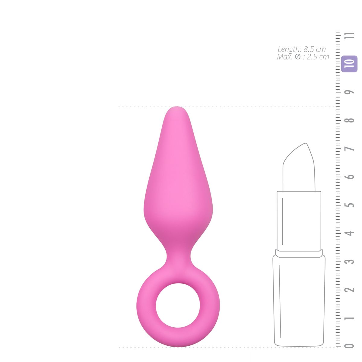 Schwarze Buttplugs mit Zugring - Klein