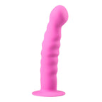 Saugnapf-Dildo aus Silikon - Schwarz