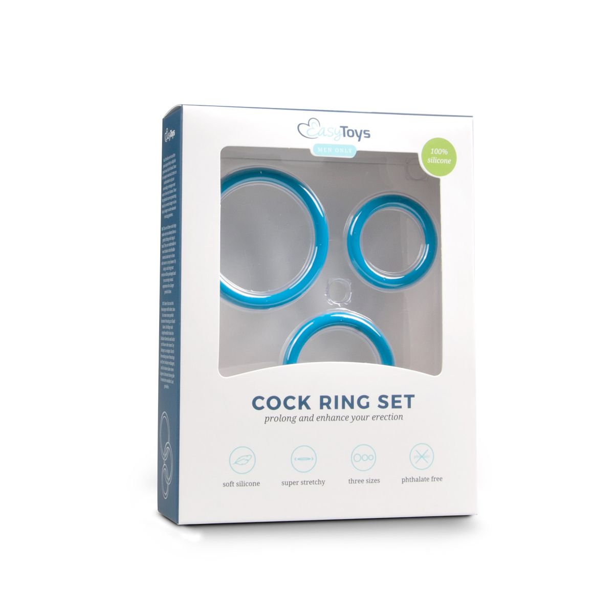 Cockring-Set mit drei verschiedenen Ringgrößen - Schwarz