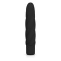 EasyToys - Schwarzer Silikon-Vibrator - Rillen und Runde Spitze