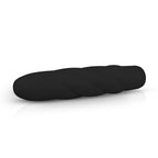 EasyToys - Schwarzer Silikon-Vibrator - Rillen und Runde Spitze
