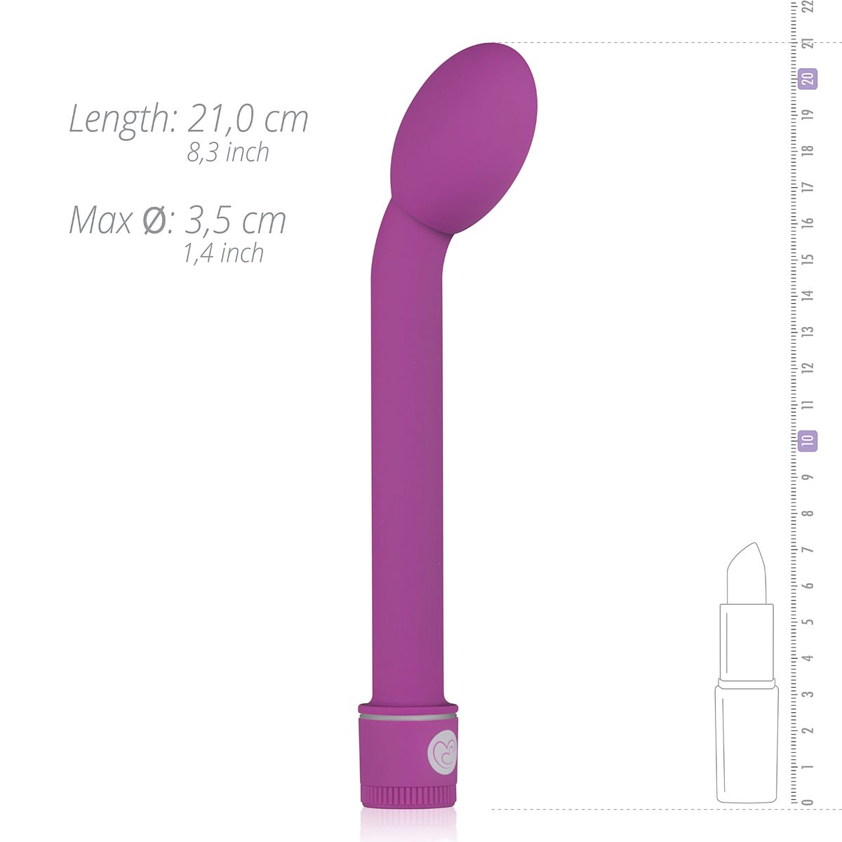 G-Punkt Vibrator - Schwarz - Stufenlos Regelbar mit Gebogenem Aufsatz
