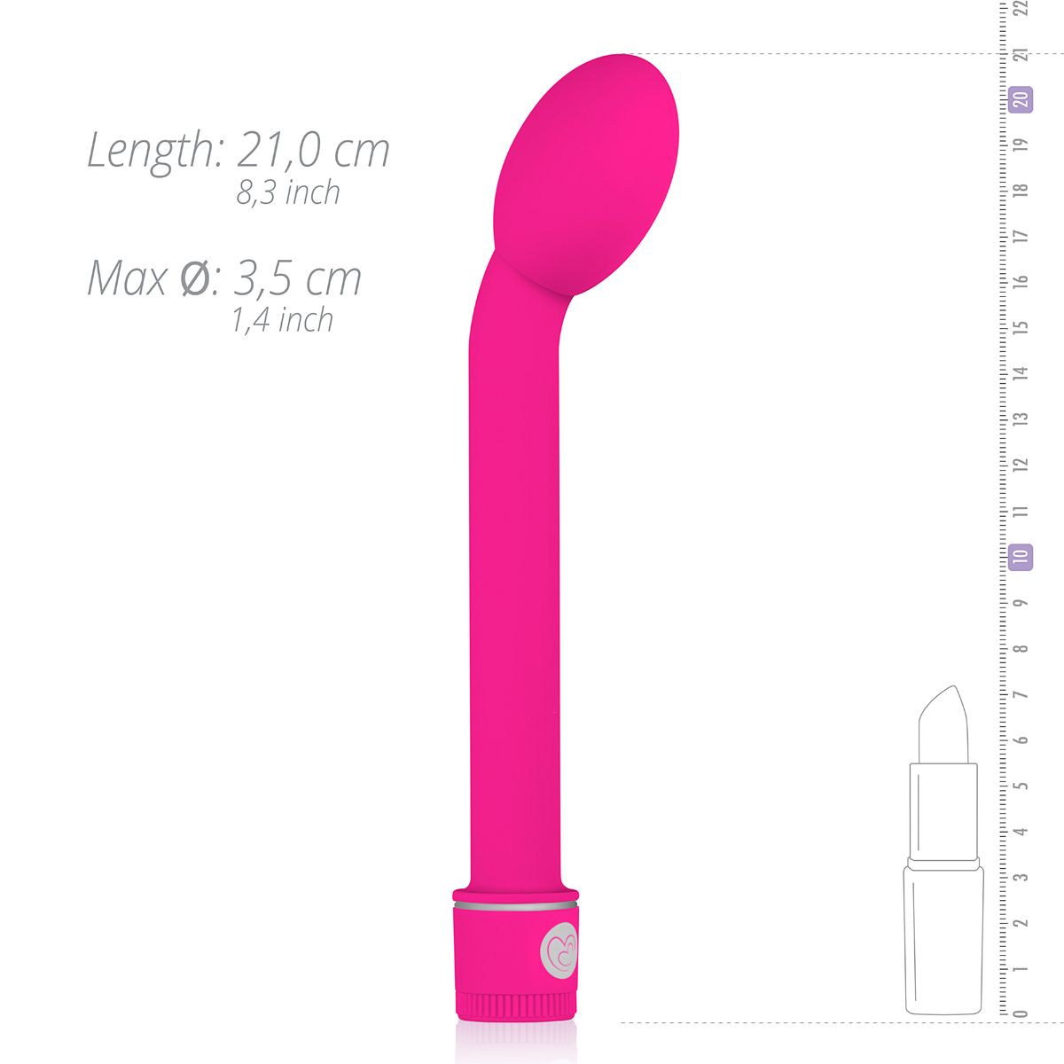 G-Punkt Vibrator - Schwarz - Stufenlos Regelbar mit Gebogenem Aufsatz