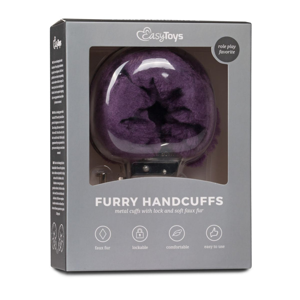 Easytoys Fetish - Plüschige Handschellen - Schwarz