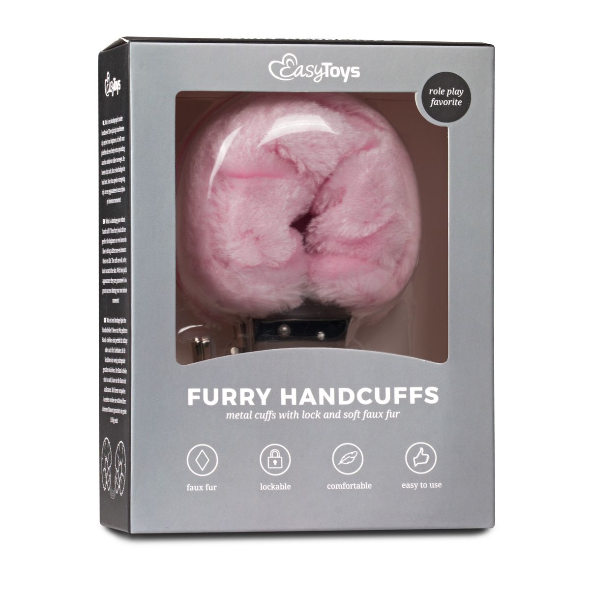 Easytoys Fetish - Plüschige Handschellen - Schwarz