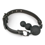 Easytoys Fetish - Ballknebel mit Silikonkugeln - Schwarz