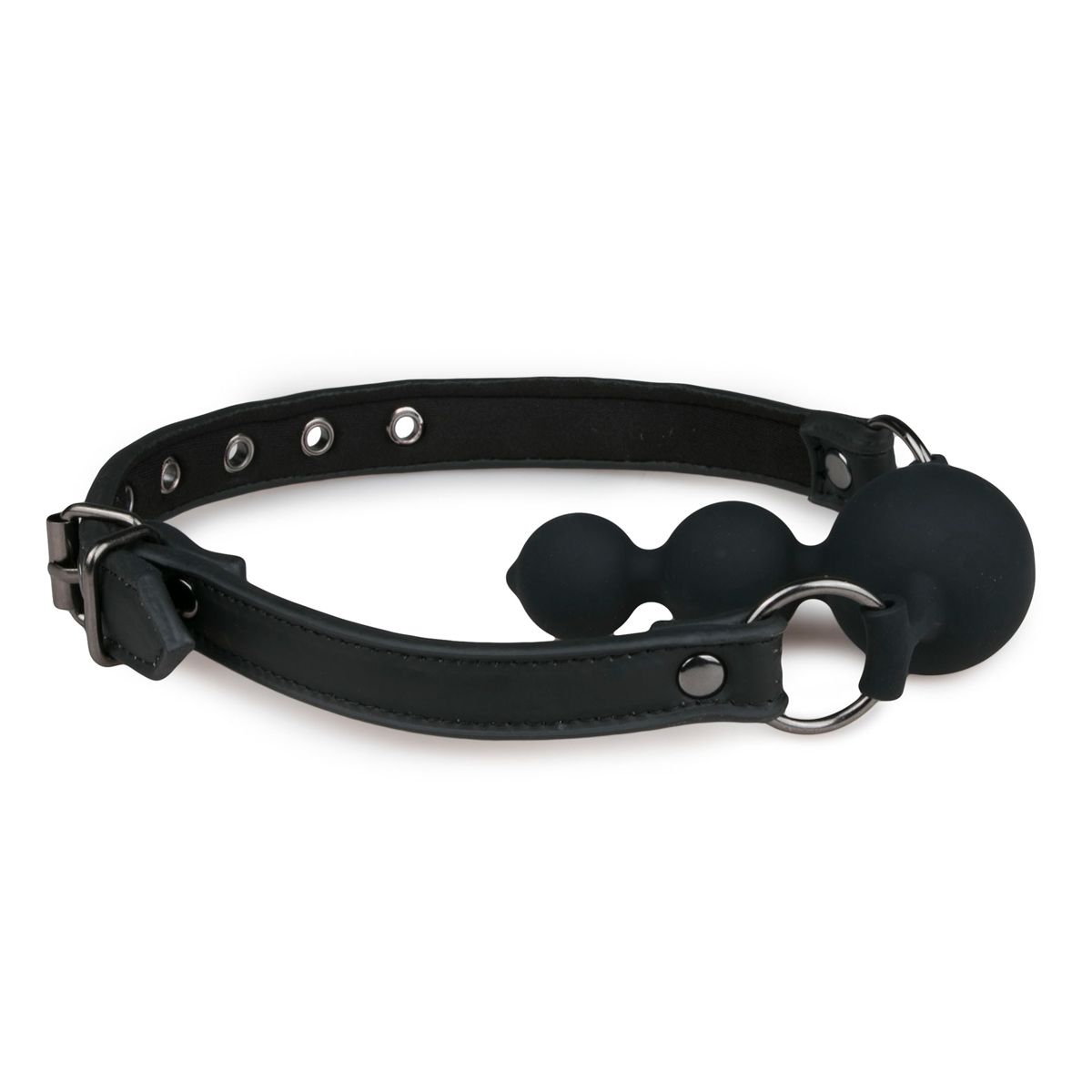 Easytoys Fetish - Ballknebel mit Silikonkugeln - Schwarz