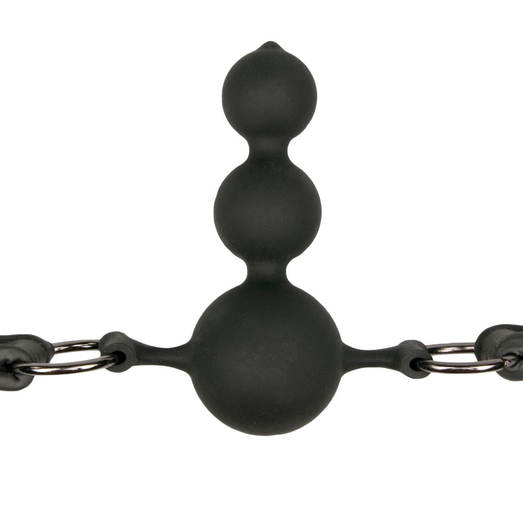 Easytoys Fetish - Ballknebel mit Silikonkugeln - Schwarz