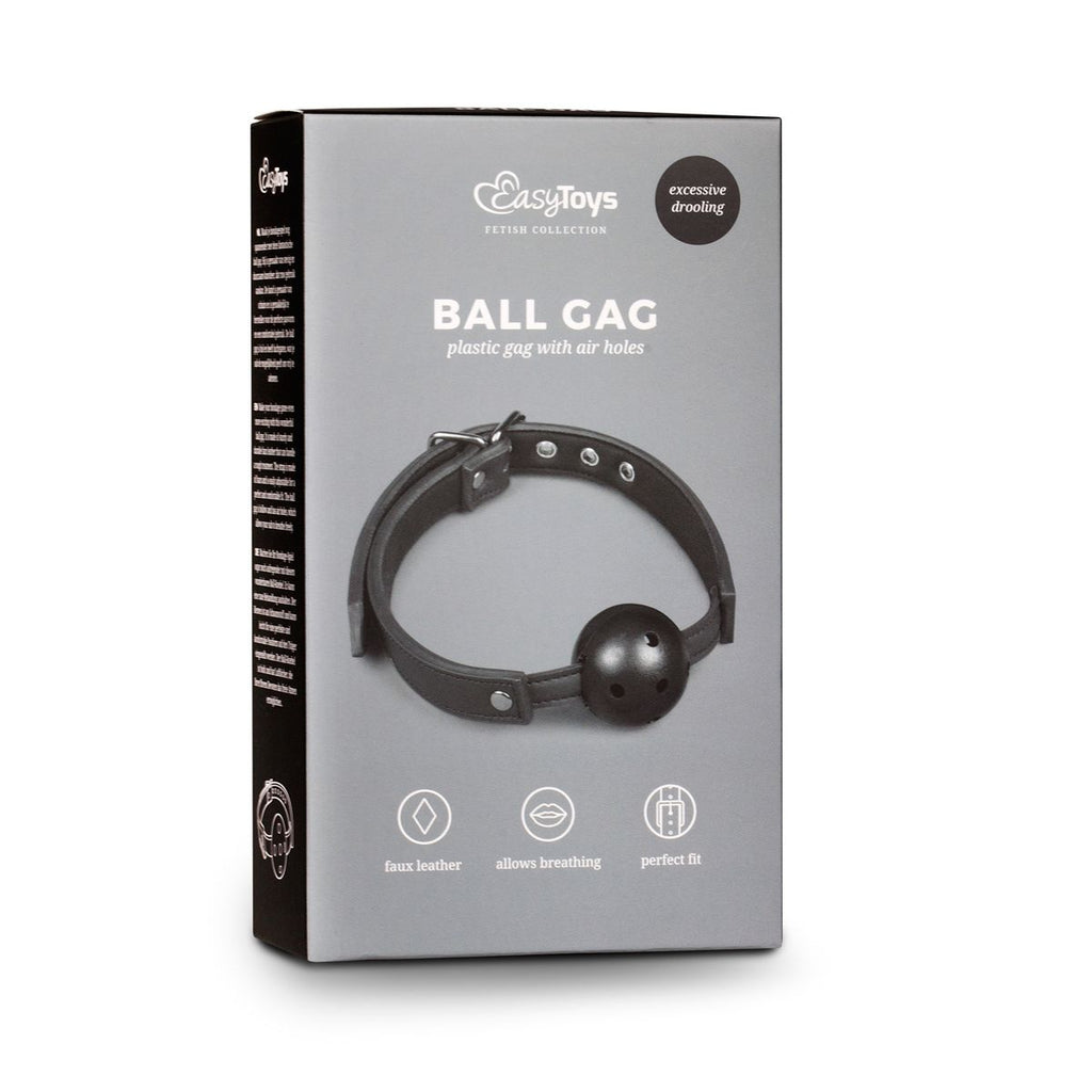 Easytoys Fetish - Ball gag met PVC bal - zwart