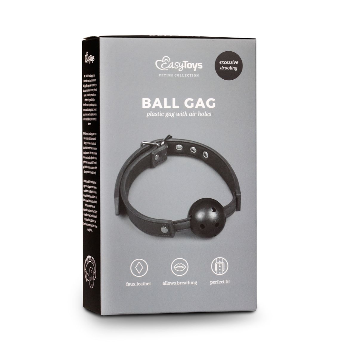 Easytoys Fetish - Ball gag met PVC bal - zwart