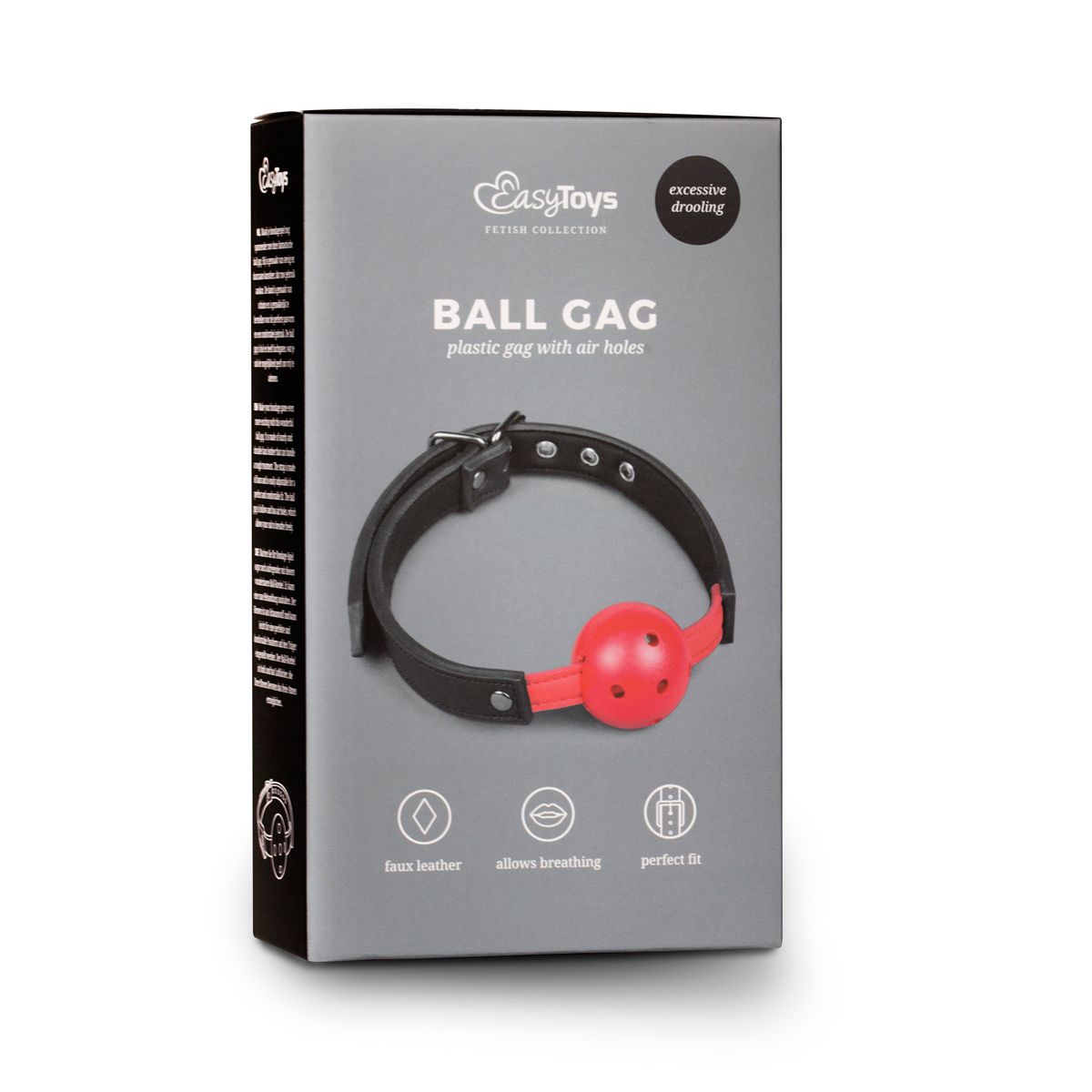 Easytoys Fetish - Ball gag met PVC bal - zwart