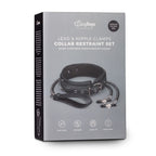 Easytoys Fetish - Lederhalsband mit Nippelketten