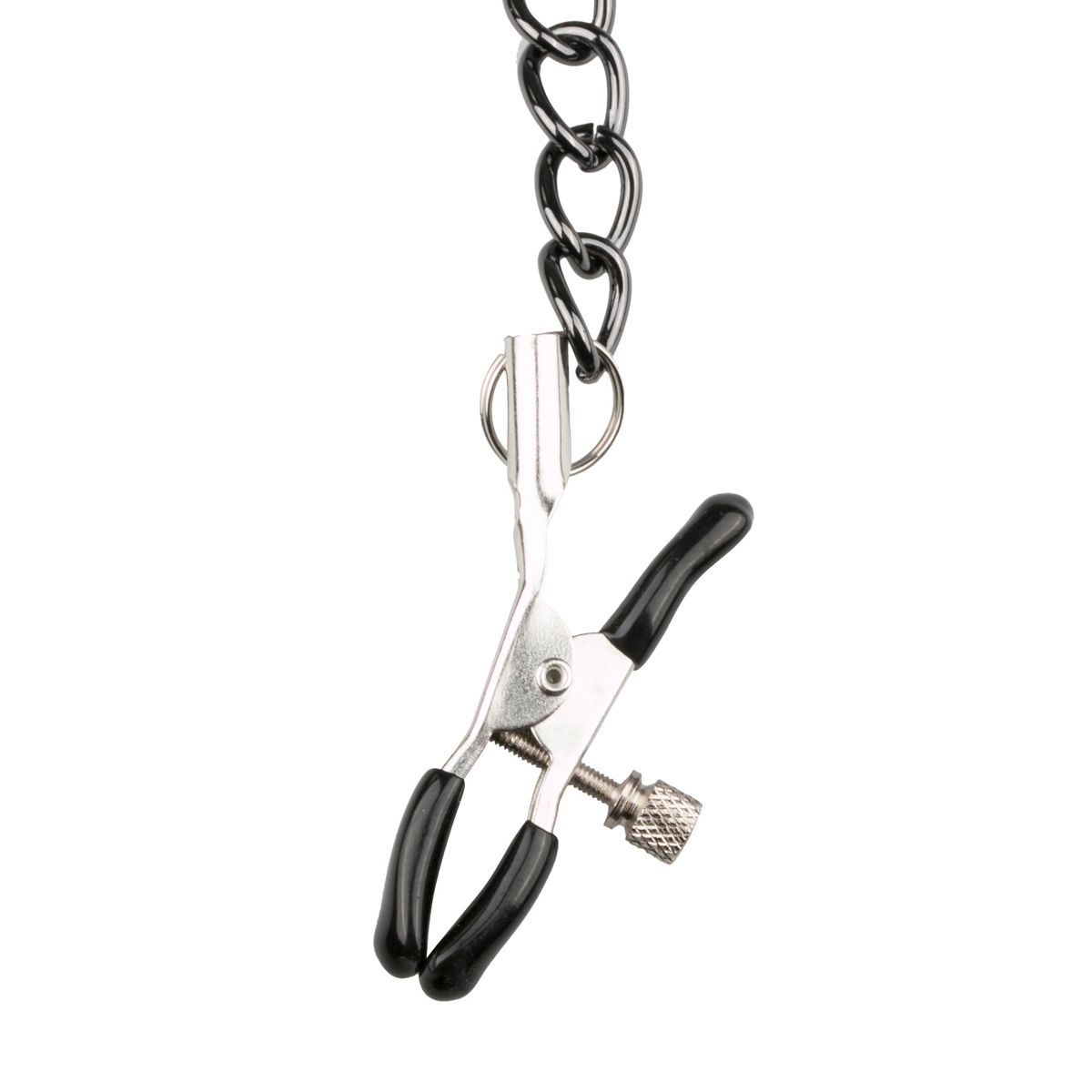Easytoys Fetish - Lederhalsband mit Nippelketten
