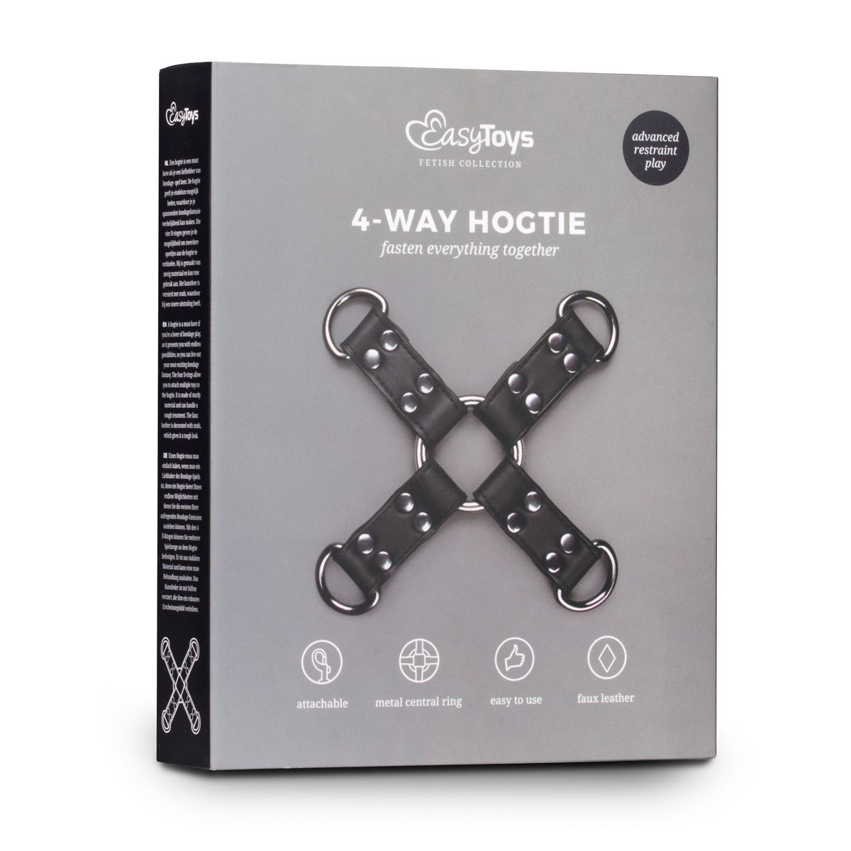 Easytoys Fetish - Schwarzer Hog-Tie aus Leder