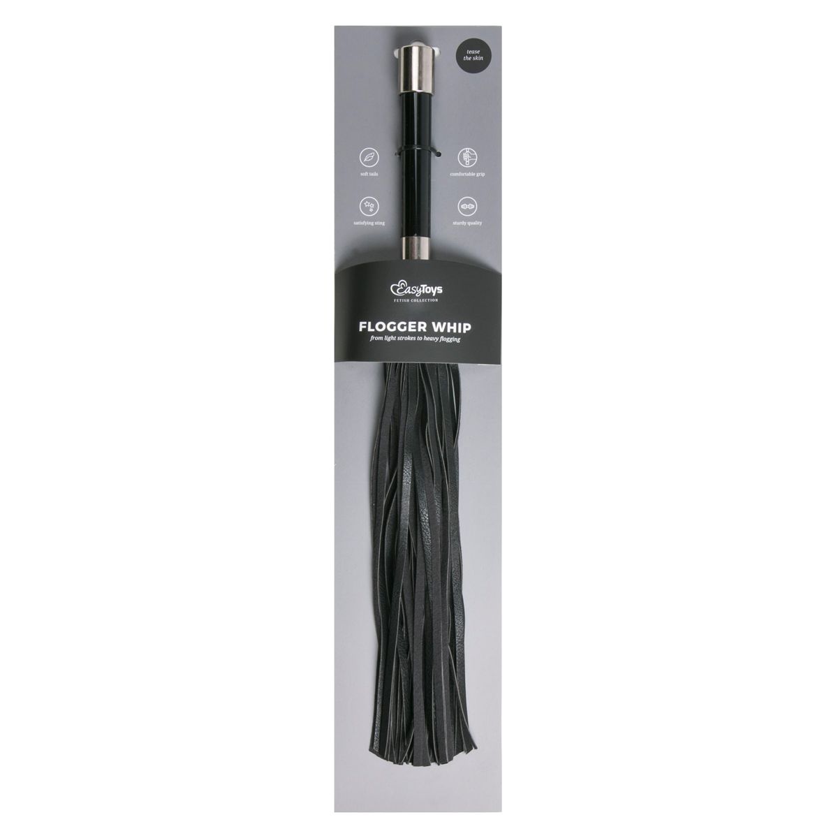 Easytoys Fetish - Langer Auspeitscher mit Metallgriff
