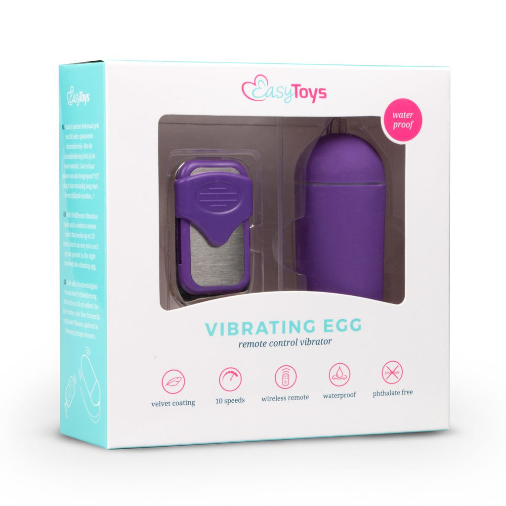 Easytoys - Vibrationsei mit Fernbedienung - Lila