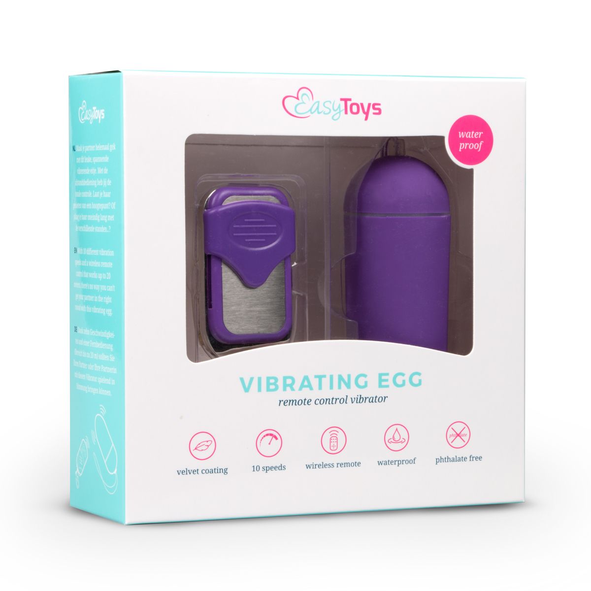 Easytoys - Vibrationsei mit Fernbedienung - Lila