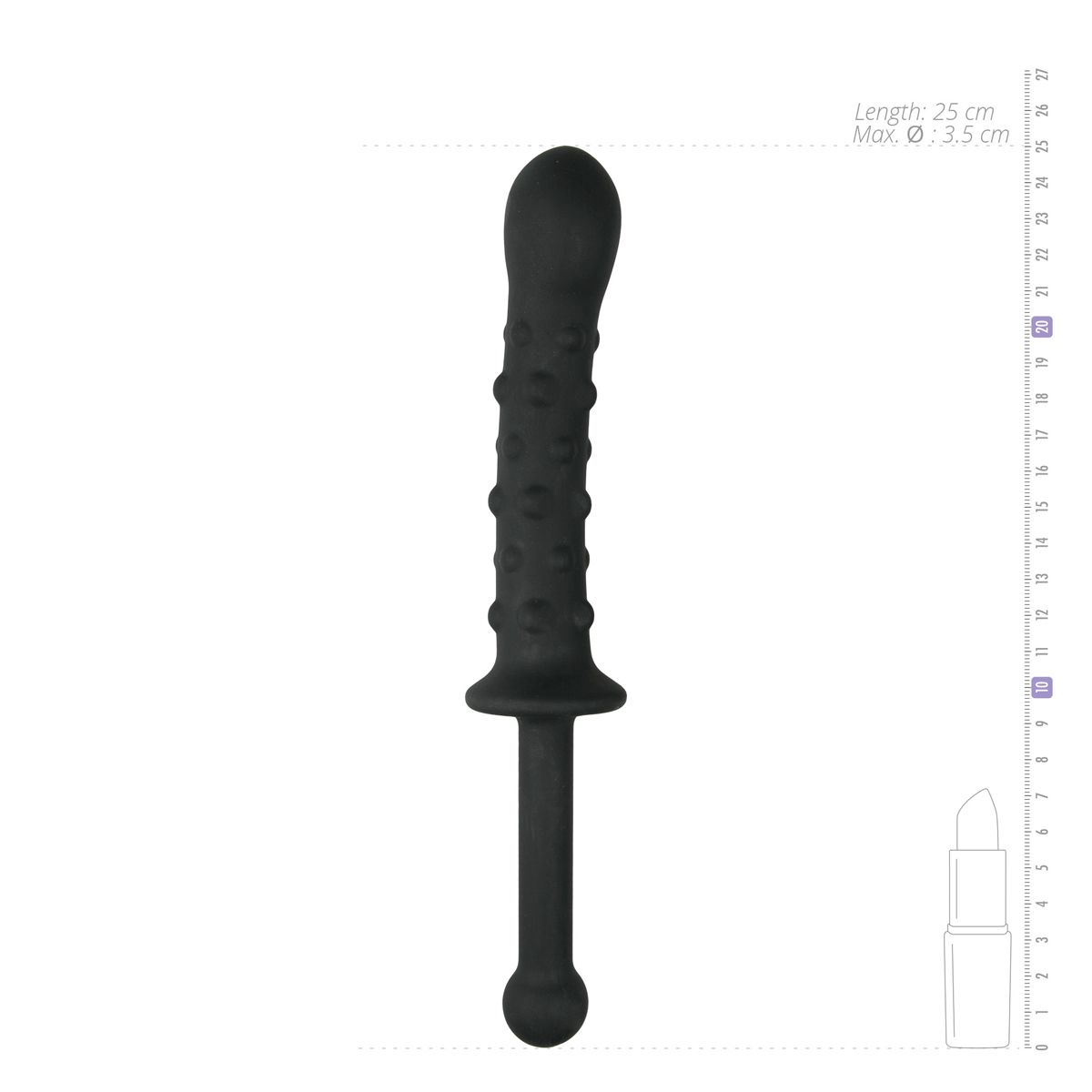 The Handler Dildo Mit Handgriff Schwarz - 25 cm