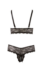 Cottelli Collection - Bra and crotchless G-string