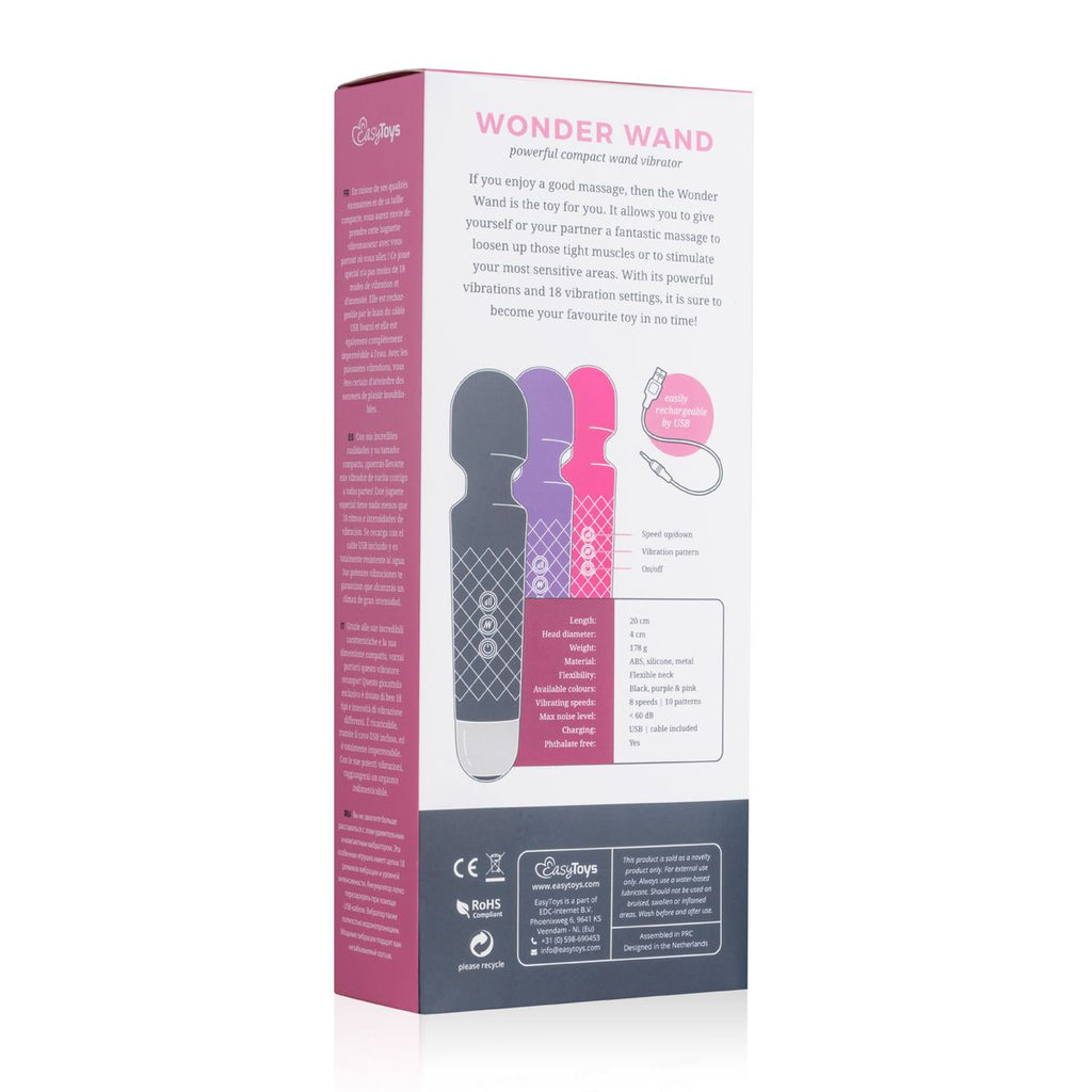 EasyToys - Mini Wand Vibrator - Schwarz