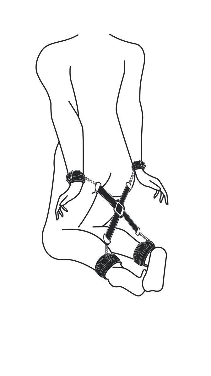 Easytoys Fetish - Hogtie With Hand and Anklecuffs - Schwarz