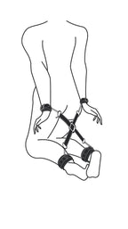 Easytoys Fetish - Hogtie With Hand and Anklecuffs - Schwarz