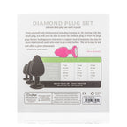 Analplug aus Silikon mit Diamant - Schwarz