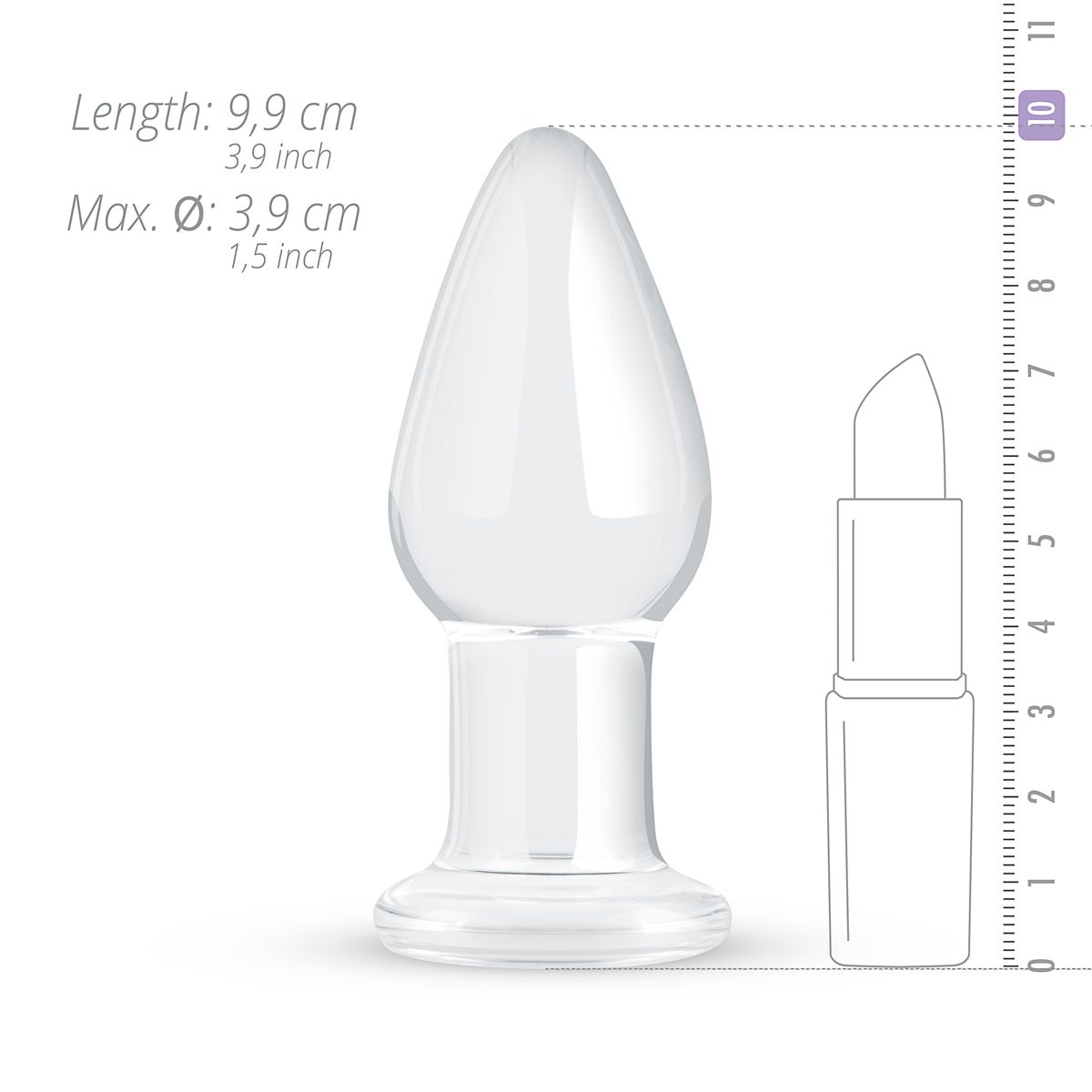 Gildo - Glazen Buttplug No. 24 - 9,4 cm