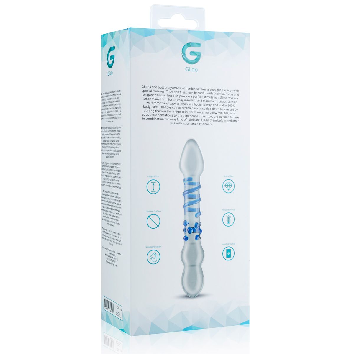 Gildo - Glazen Dubbele Dildo No. 21 - 19 cm