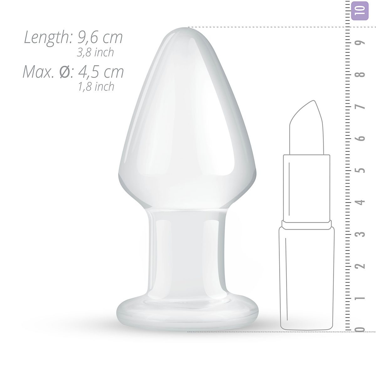 Gildo - Glazen Buttplug No. 25 - 9,5 cm